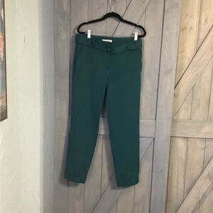 LOFT Teal Devin Slim Trousers